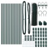 Kit de Clôture Lot de 2 Vert Forêt Acier Revêtu 25 x 0,5 m 