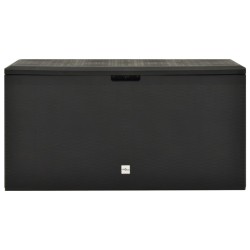 Boîte de rangement de jardin Anthracite 114x47x60 cm 