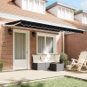 Tissu de remplacement pour auvent pour cadre de 4x2 m Noir 