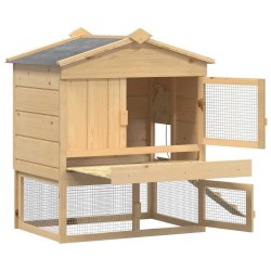 Poulailler Marron 75 x 59 x 60 cm Bois de pin massif 
