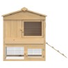 Poulailler Marron 75 x 59 x 60 cm Bois de pin massif 