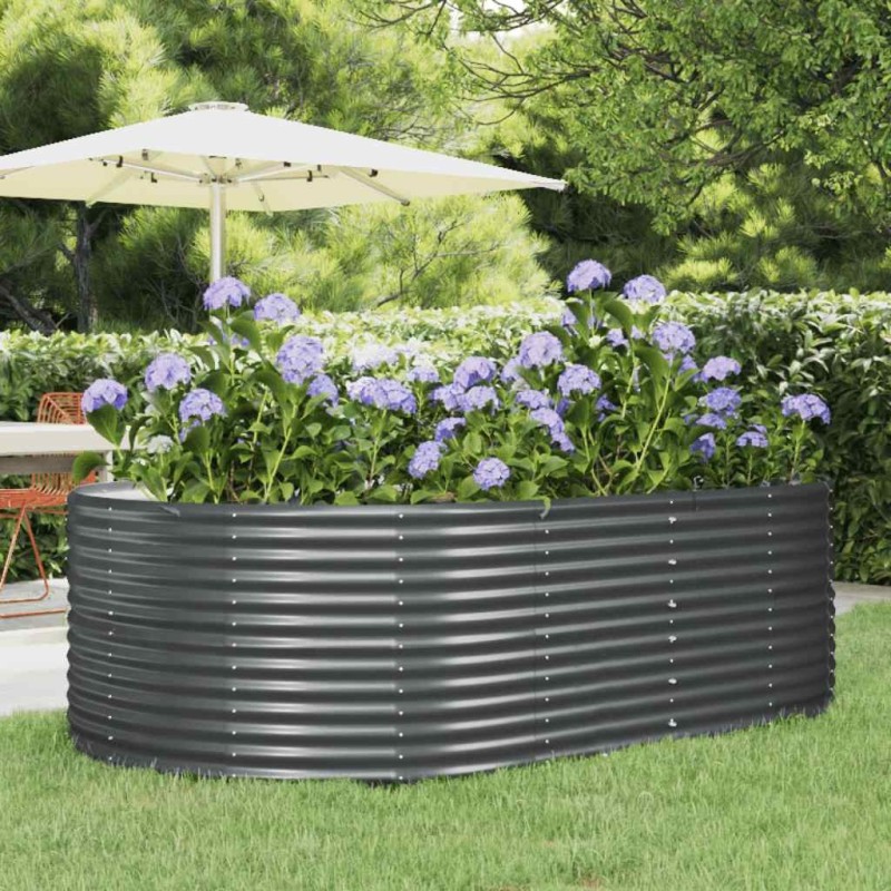 Lit surélevé de jardin Anthracite Acier enduit de poudre 