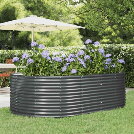 Lit surélevé de jardin Anthracite Acier enduit de poudre 