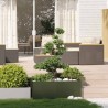 Jardinière vert olive 100x100x40 cm acier 