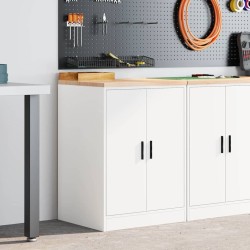 Armoire de rangement de garage blanc 60x51x85 cm bois de pin 