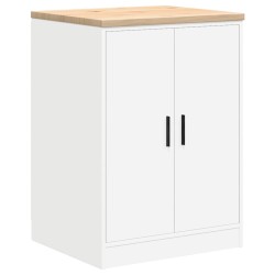 Armoire de rangement de garage blanc 60x51x85 cm bois de pin 
