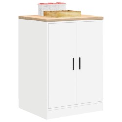Armoire de rangement de garage blanc 60x51x85 cm bois de pin 