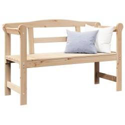 Banc d'extérieur 119x76x44 cm en bois de pin massif 