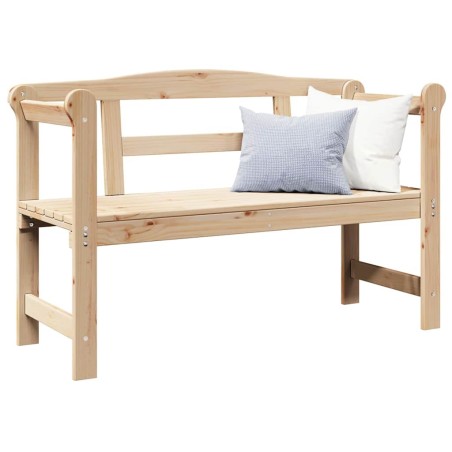 Banc d'extérieur 119x76x44 cm en bois de pin massif 