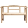 Banc d'extérieur 119x76x44 cm en bois de pin massif 