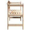 Banc d'extérieur 119x76x44 cm en bois de pin massif 