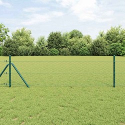 Clôture hexagonale verte 1,4 x 10 m en acier 