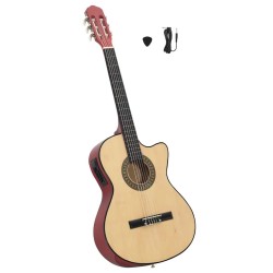 Guitare découpée classique occidentale avec égaliseur 6 cordes     