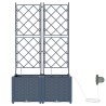 Jardinières de jardin 1 pc Gris 80 x 40 x 142 cm Plastique 