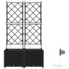 Jardinières de jardin 1 pc Noir 80 x 40 x 142 cm Plastique 