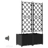 Jardinières de jardin 1 pc Noir 80 x 40 x 142 cm Plastique 