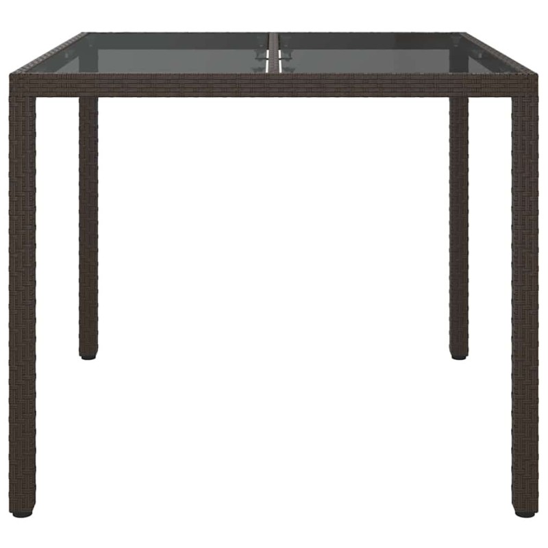 Table de salle à manger Marron 90x90x75 cm Poly Rotin Table de salle à manger Marron 90x90x75 cm Poly Rotin