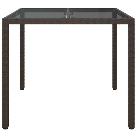 Table de salle à manger Marron 90x90x75 cm Poly Rotin 