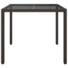 Table de salle à manger Marron 90x90x75 cm Poly Rotin 