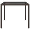 Table de salle à manger Marron 90x90x75 cm Poly Rotin 