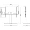 Support TV sur pied pour écran 37-55 pouces Max VESA 600x400 mm 