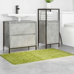 Tapis de bain rectangulaire vert 70x120 cm en polypropylène antidérapant 