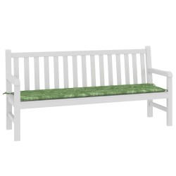 Coussin de banc de jardin Motif de feuille 180x50x4 cm Tissu Oxford 