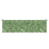 Coussin de banc de jardin Motif de feuille 180x50x4 cm Tissu Oxford 