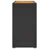 Table d'appoint de jardin dessus en bois noir 100x40x75 cm 