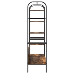 Porte-vêtements avec étagères Chêne fumé 120x44x160 cm Bois d'ingénierie 