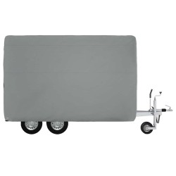 Housse de remorque chevaux gris 334x148x230 cm tissu non tissé 