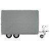 Housse de remorque chevaux gris 334x148x230 cm tissu non tissé 