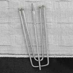 Rideaux occultants aspect lin crochet 2pcs Anthracite 140x175cm 