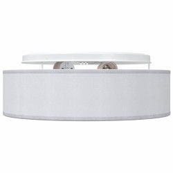 Lampadaires encastrés gris Ø 38 cm tissu E27 