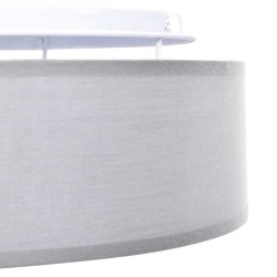 Lampadaires encastrés gris Ø 38 cm tissu E27 