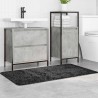 Tapis de bain rectangulaire gris foncé 70x120 cm en polypropylène antidérapant 