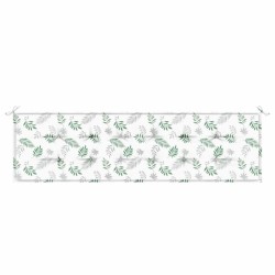 Coussin de banc de jardin avec motif de feuilles - 180x50x4 cm, fabriqué en tissu Oxford 