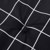 Coussin de Banc de Jardin - Motif à Carreaux Noirs - 180 x 50 x 4 cm - Tissu Oxford 