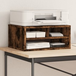 Support d'imprimante chêne fumé 49x40x22,5 cm bois d'ingénierie 