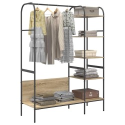Porte-vêtements avec Étagères Chêne de Sonoma 120x44x160 cm Bois d'ingénierie 