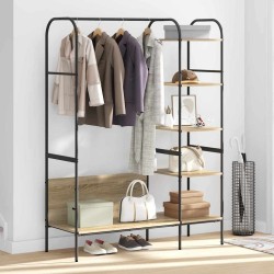 Porte-vêtements avec Étagères Chêne de Sonoma 120x44x160 cm Bois d'ingénierie 