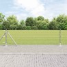 Clôture Euro avec 7 poteaux à semelle, 0,6 x 10 m en acier galvanisé 