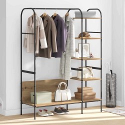 Porte-vêtements avec étagères Chêne 120x44x160 cm Bois d'ingénierie 