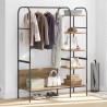 Porte-vêtements avec étagères Chêne 120x44x160 cm Bois d'ingénierie 