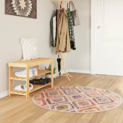Tapis lavable multicolore Ø 120 cm antidérapant 