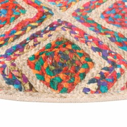Tapis lavable multicolore Ø 120 cm antidérapant 