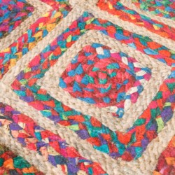 Tapis lavable multicolore Ø 120 cm antidérapant 