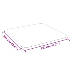 Tapis pour stratifié ou moquette 120x115 cm PVC 