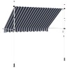 Auvent rétractable manuel 300 cm Rayures bleues et blanches 