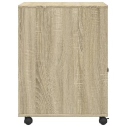 Support d'imprimante avec roulettes chêne sonoma 60x50x67 cm 